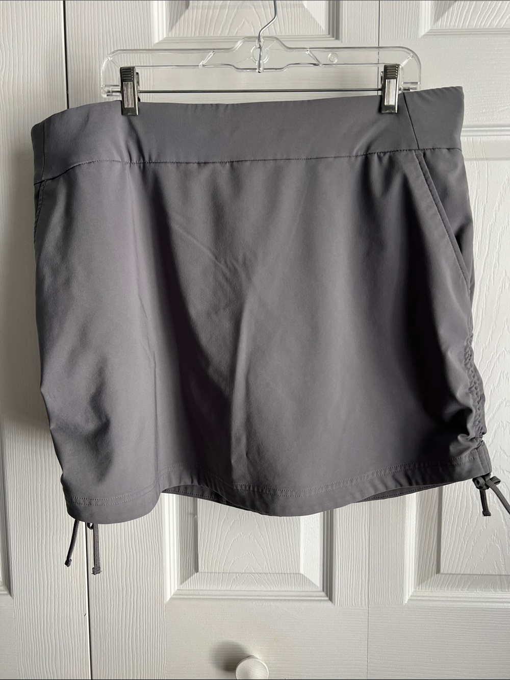 Columbia Gray Athletic Skort w/ Side Drawstrings Sz XXL